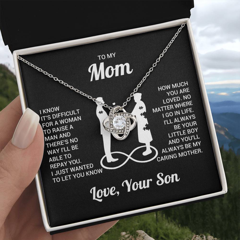 To Mom from Son Heart Necklace Gift