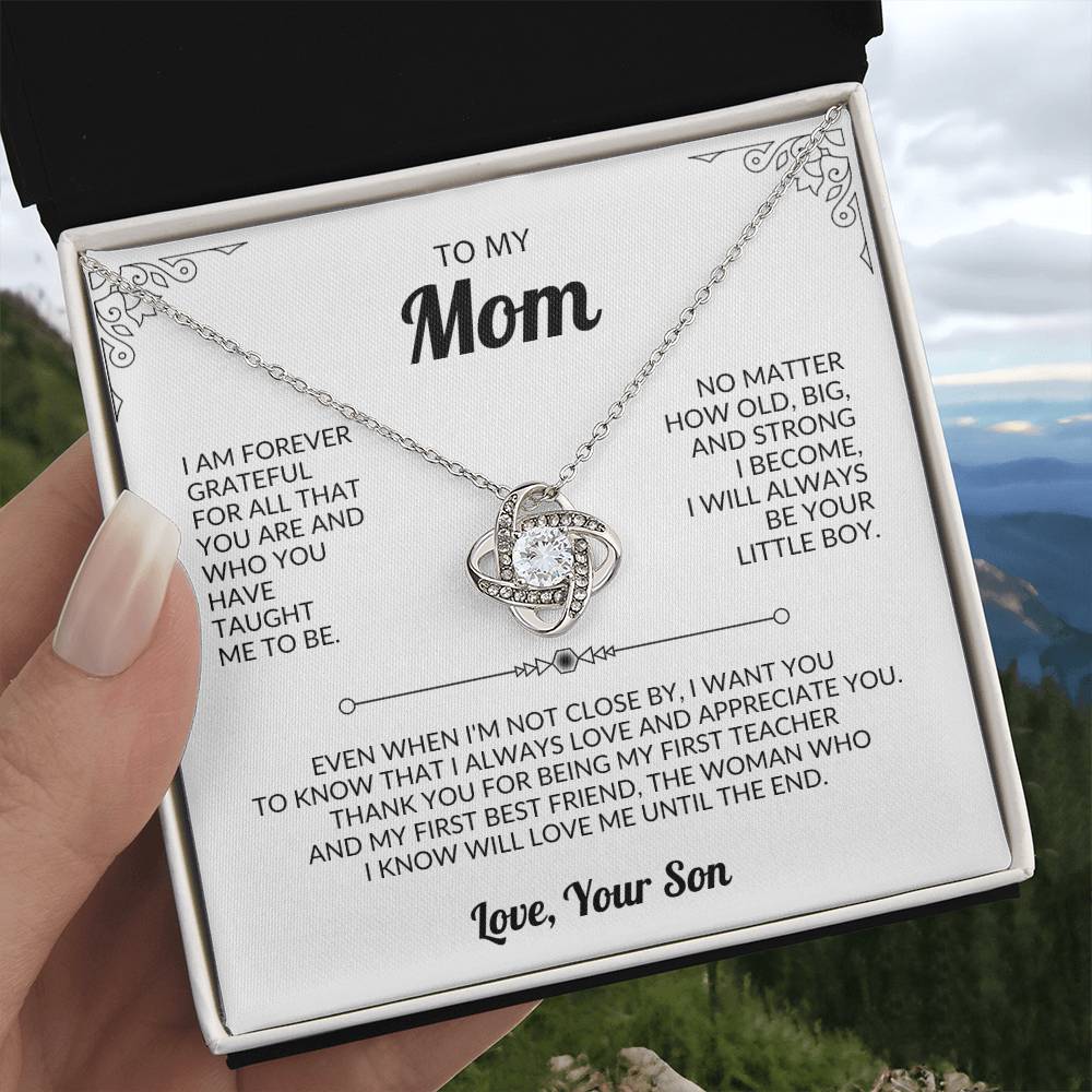 To Mom from Son Heart Necklace Gift