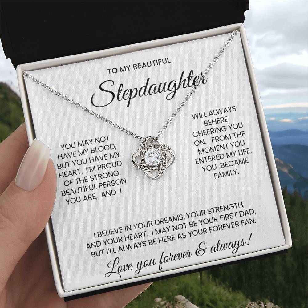 Stepdaughter Love Knot Necklace Gift