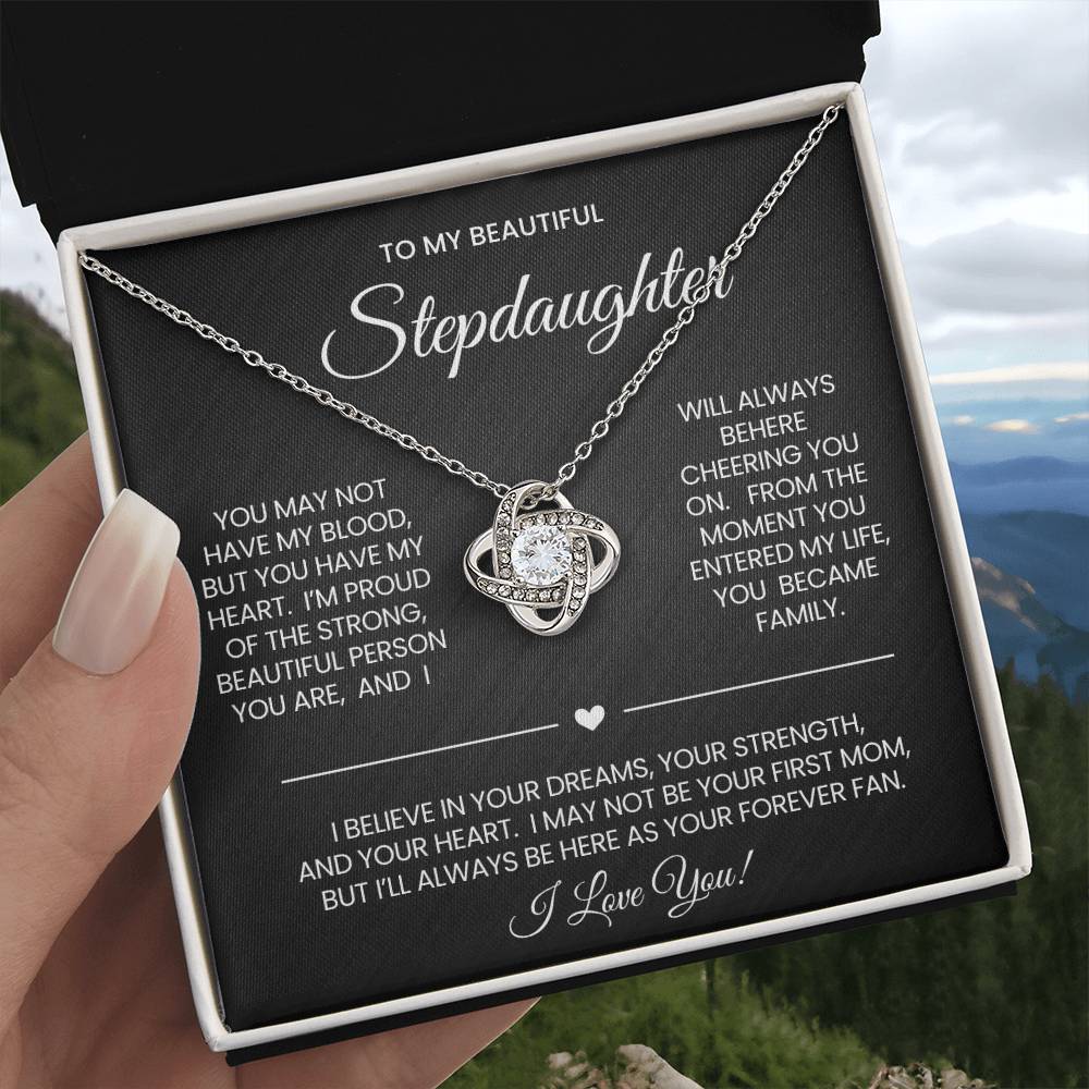 Stepdaughter Love Knot Necklace Gift