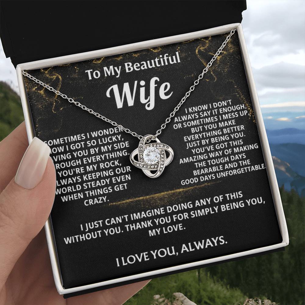 To My Wife, I'm so lucky to have you, always.