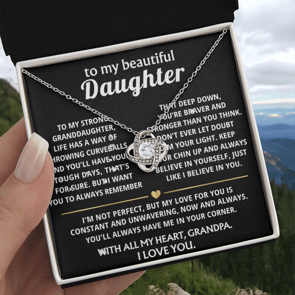 TO MY STRONG GRANDDAUGHTER, I'll always be in your corner.