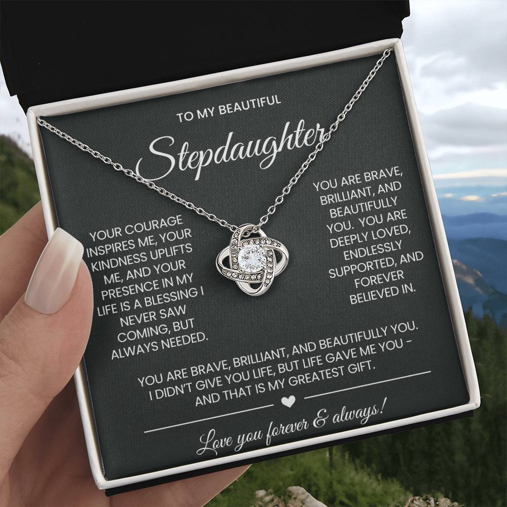 Stepdaughter Love Knot Necklace Gift