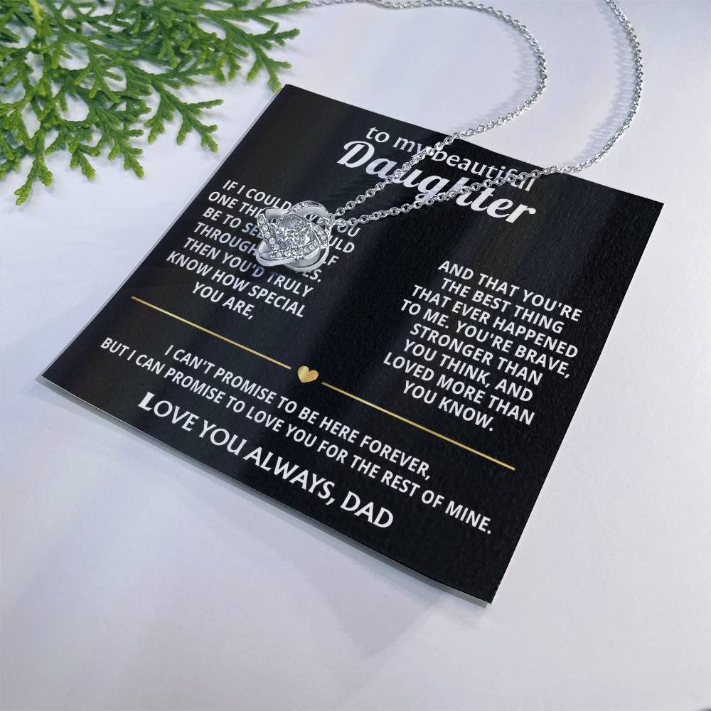 To My Daughter Necklace Gift from Dad