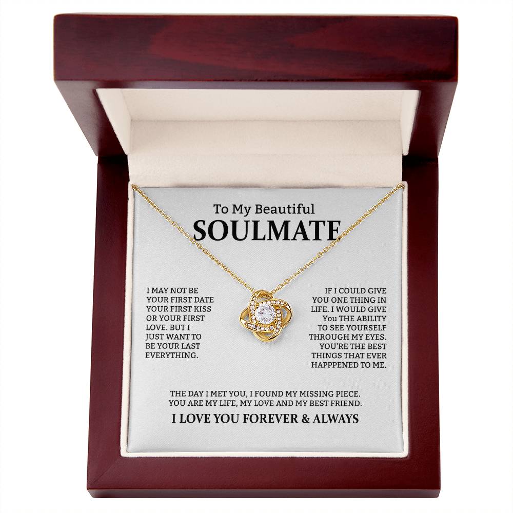 To my Soulmate Love Knot Necklace
