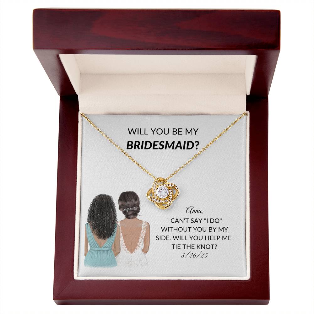 Personalized Bridesmaid Proposal Card Necklace Gift-[Heartfelt Family Gift]