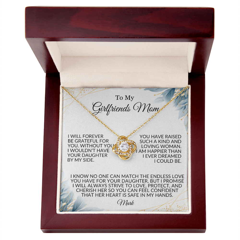To My Girlfriend's Mom Love Knot Necklace