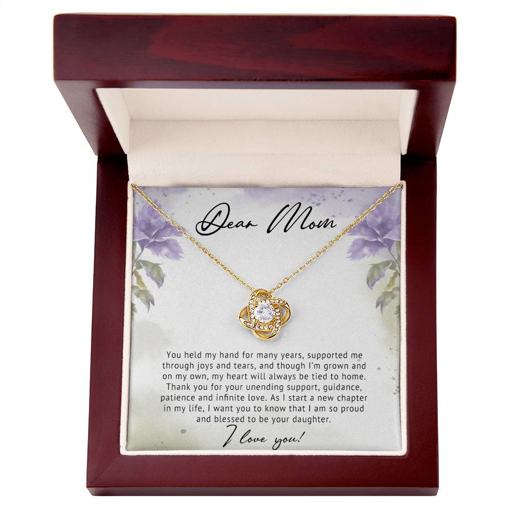 Mom Love Knot Necklace Gift from Son or daughter