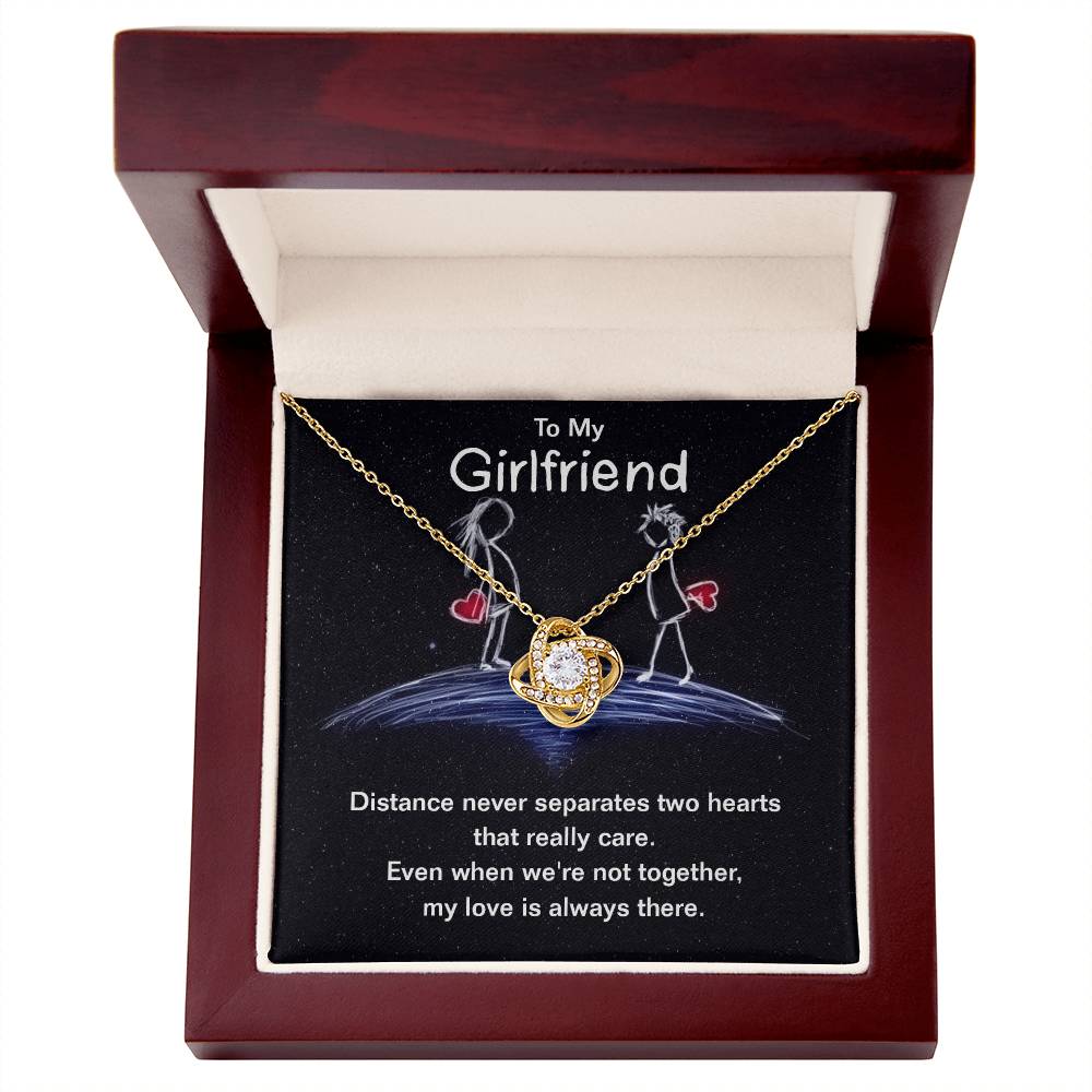 Girlfriend Distance Knot Necklace-[Heartfelt Family Gift]