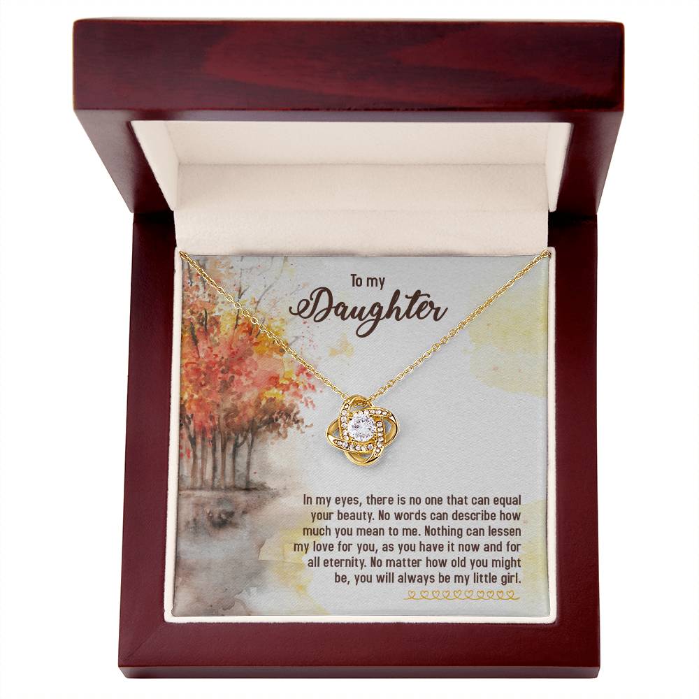 Daughter in My Eyes Knot Necklace-[Heartfelt Family Gift]