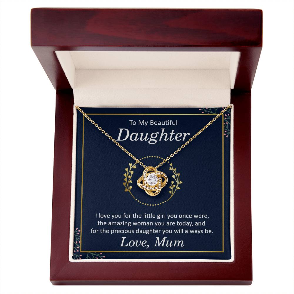 Daughter I Love You Knot Necklace-[Heartfelt Family Gift]
