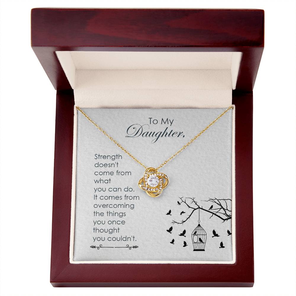 Daughter Strength Knot Necklace-[Heartfelt Family Gift]