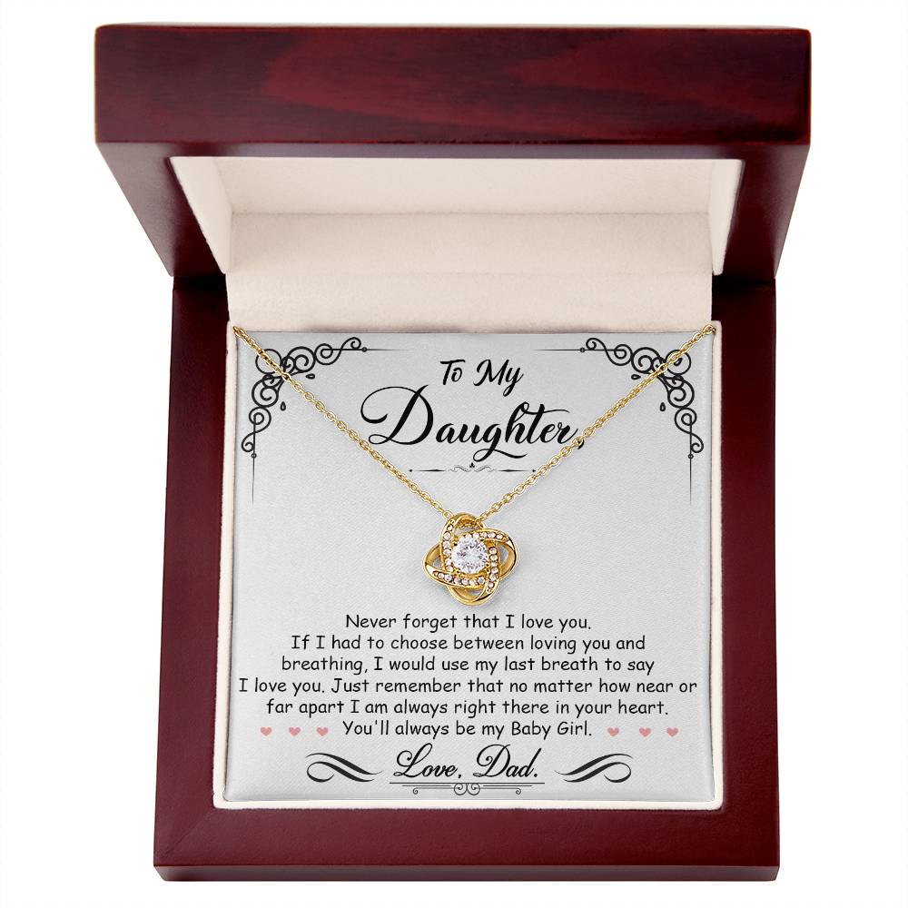 My Baby Girl Love Knot Necklace-[Heartfelt Family Gift]