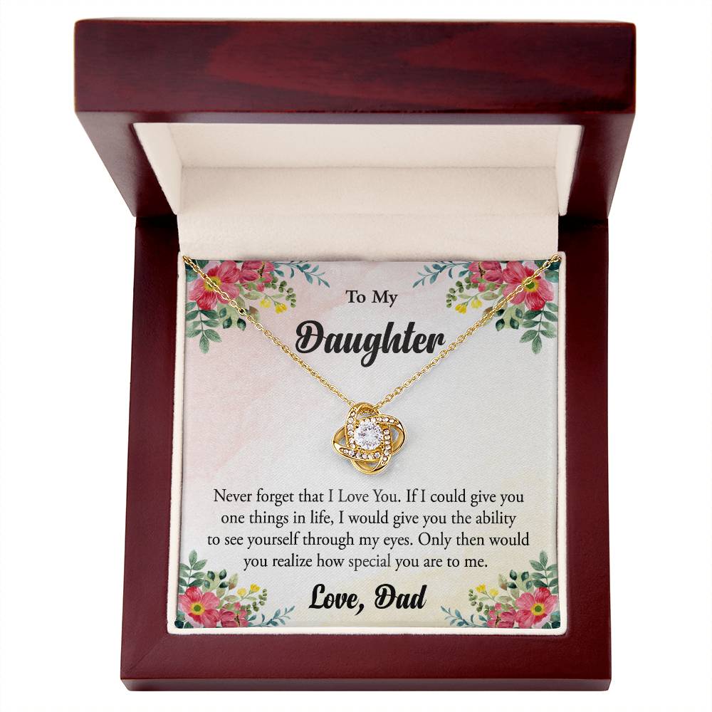 Daughter Love Knot Necklace