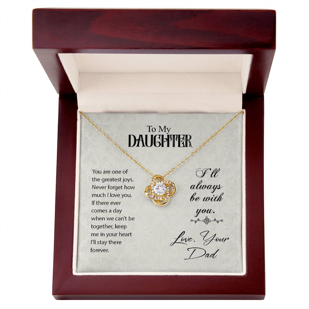 Daughter Always With You Knot Necklace-[Heartfelt Family Gift]