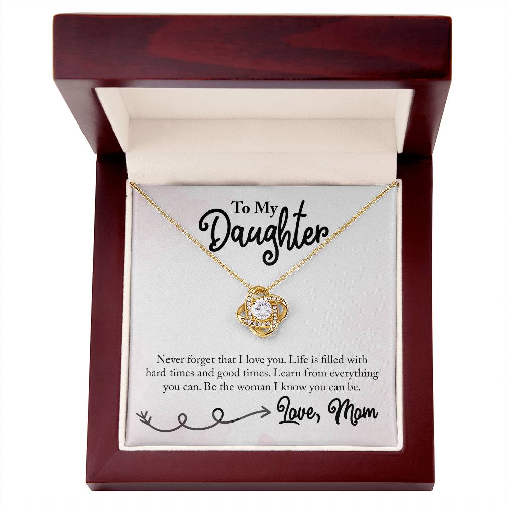 To My Daughter Knot Necklace-[Heartfelt Family Gift]