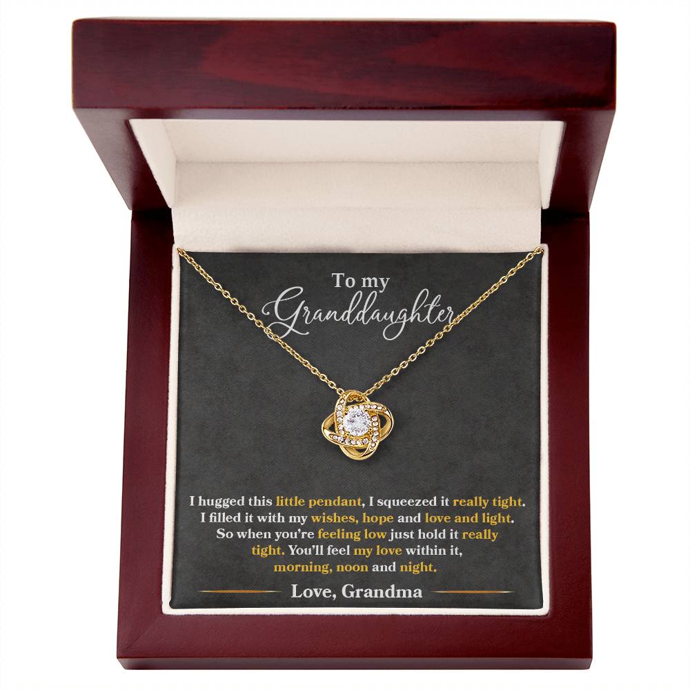 Granddaughter Love and Light Love Knot Necklace-[Heartfelt Family Gift]