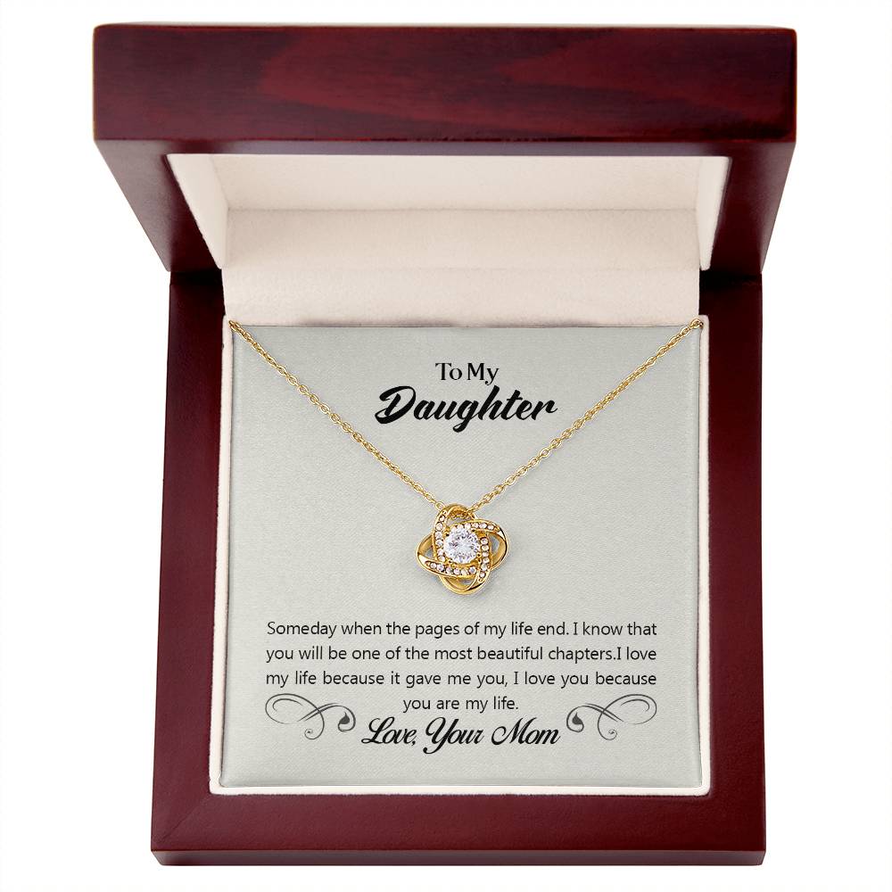 Daughter Pages of Life Knot Necklace-[Heartfelt Family Gift]