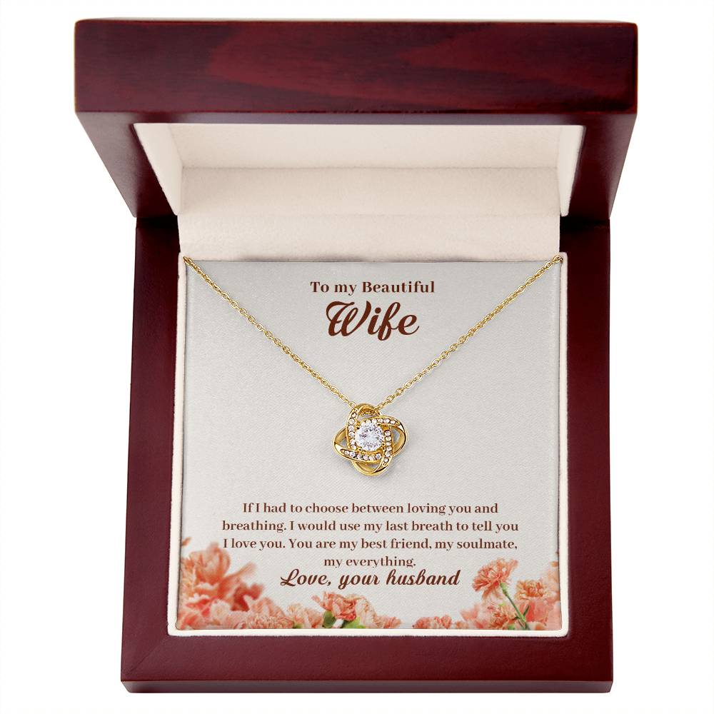 Wife Loving You Knot Necklace - Perfect Gift for Your Spouse-[Heartfelt Family Gift]