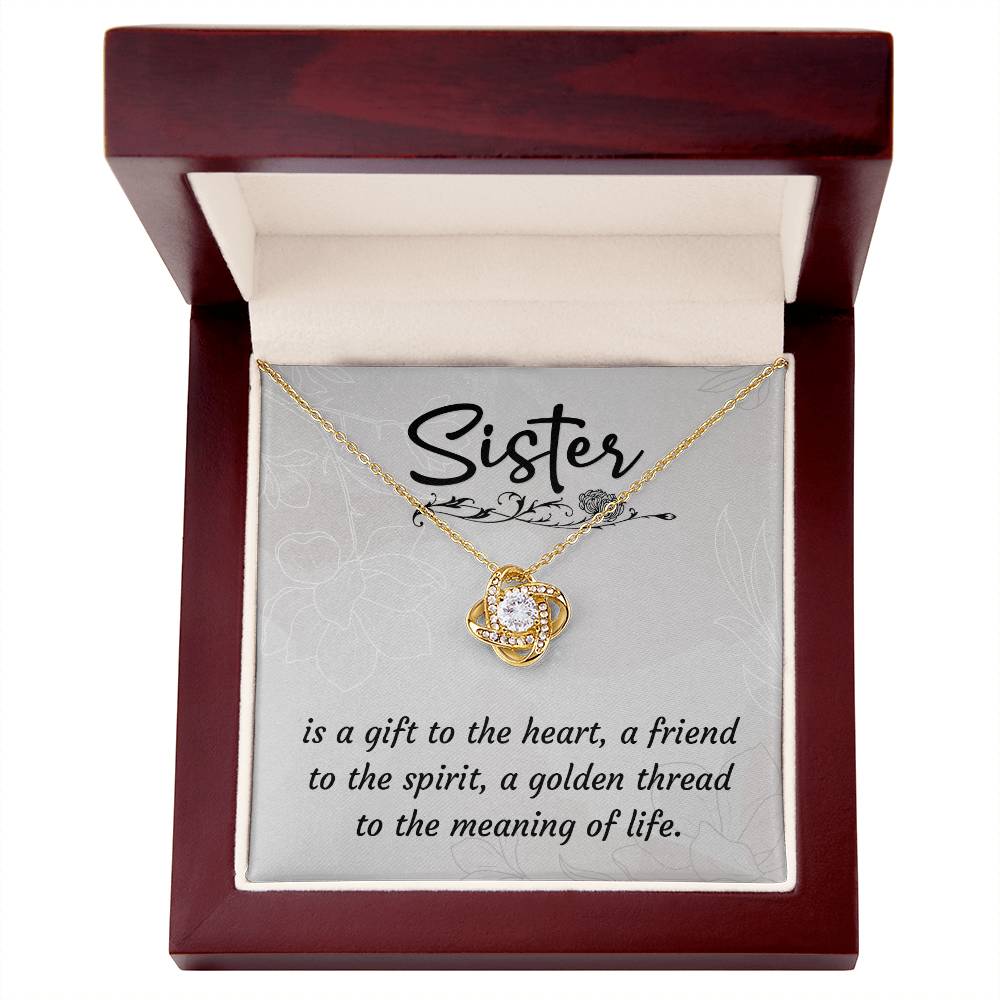 A sister is a gift Knot Necklace-[Heartfelt Family Gift]