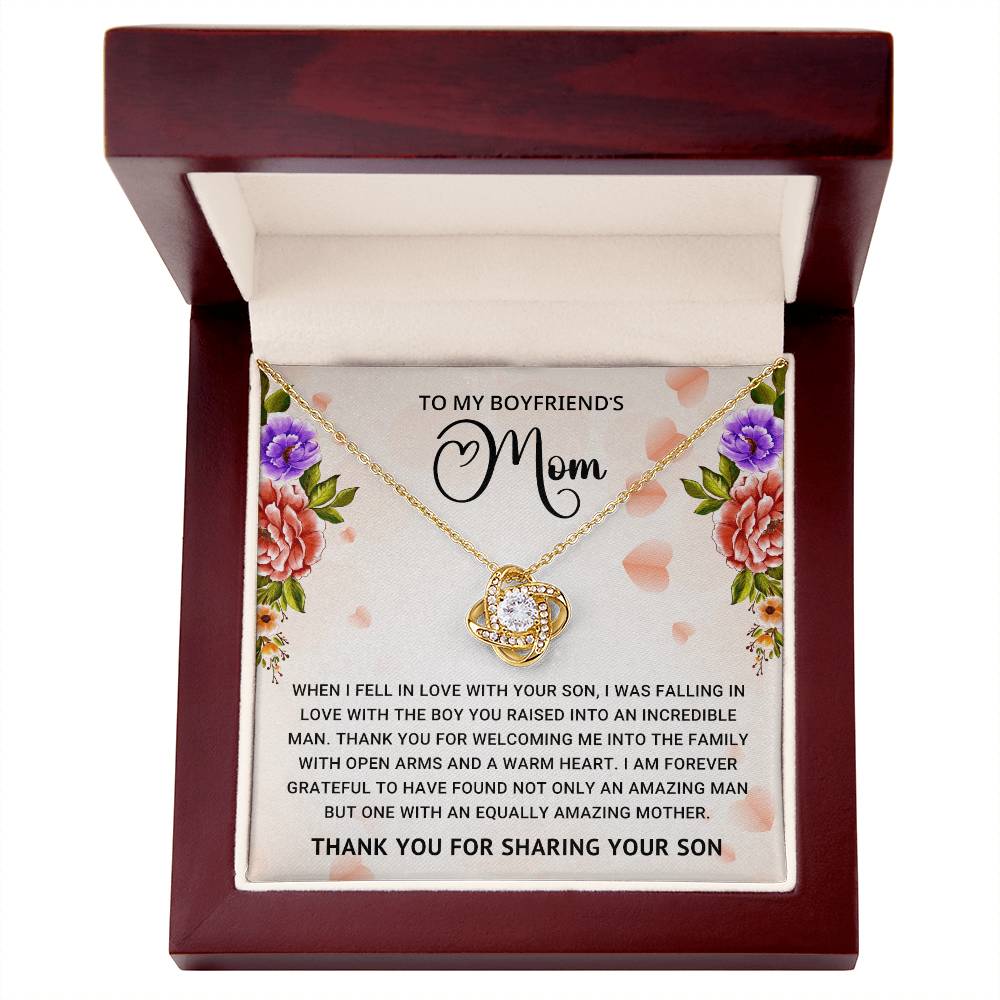 Boyfriend's Mom Love Knot Necklace Gift