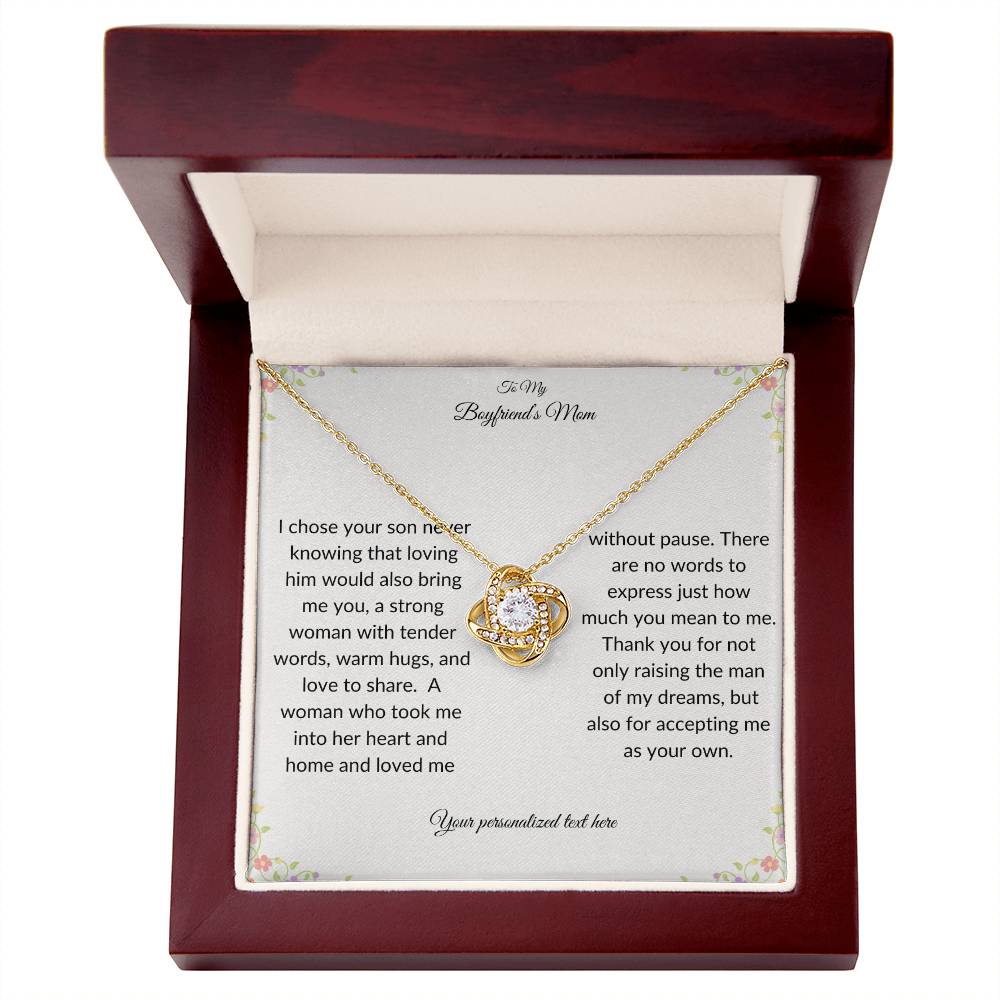 To My Boyfriends Mom Knot Necklace Gift-[Heartfelt Family Gift]