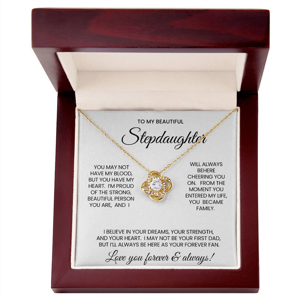 Stepdaughter Love Knot Necklace Gift