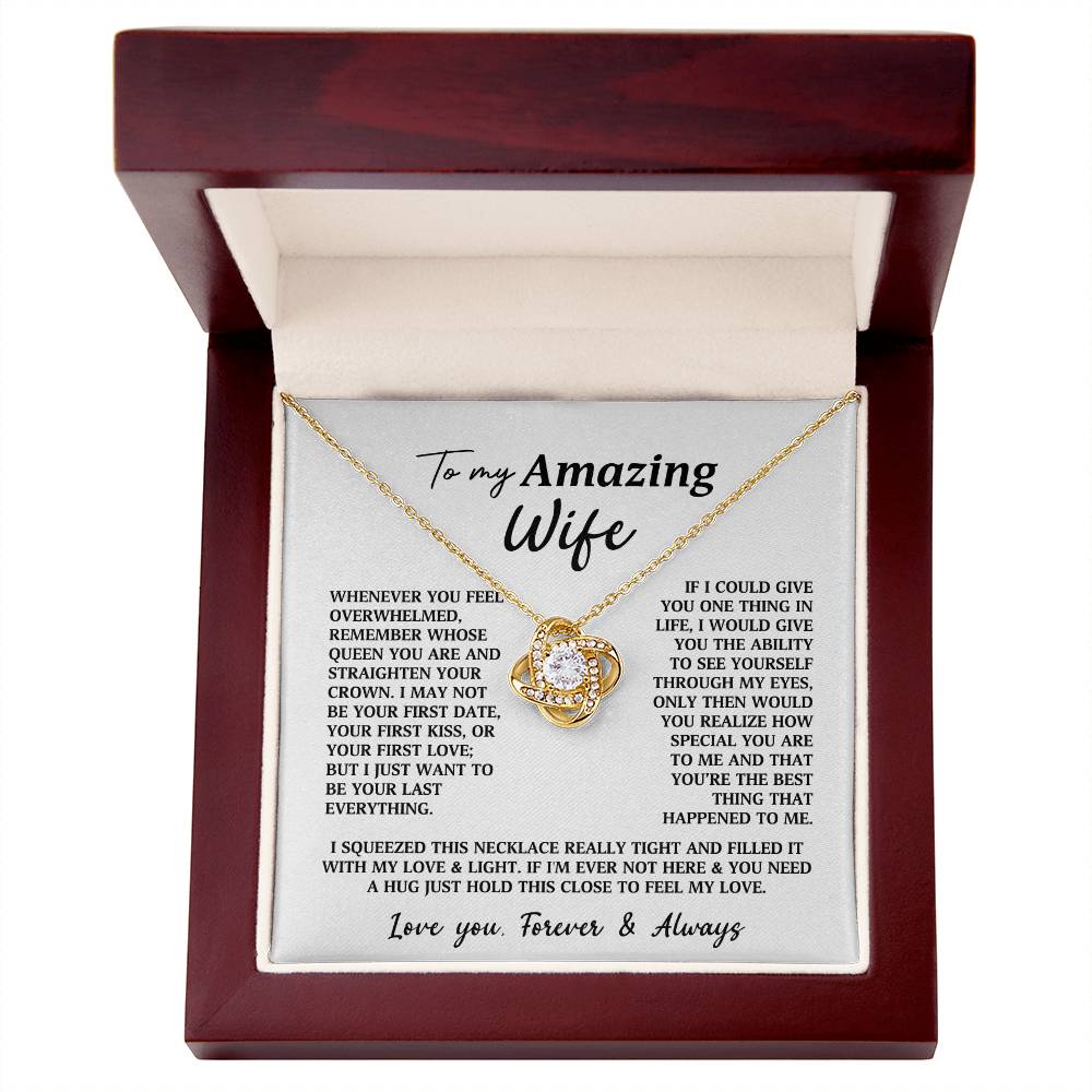 To My Wife Love Knot Necklace