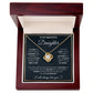 To My Daughter Proud Love Knot Necklace-[Heartfelt Family Gift]