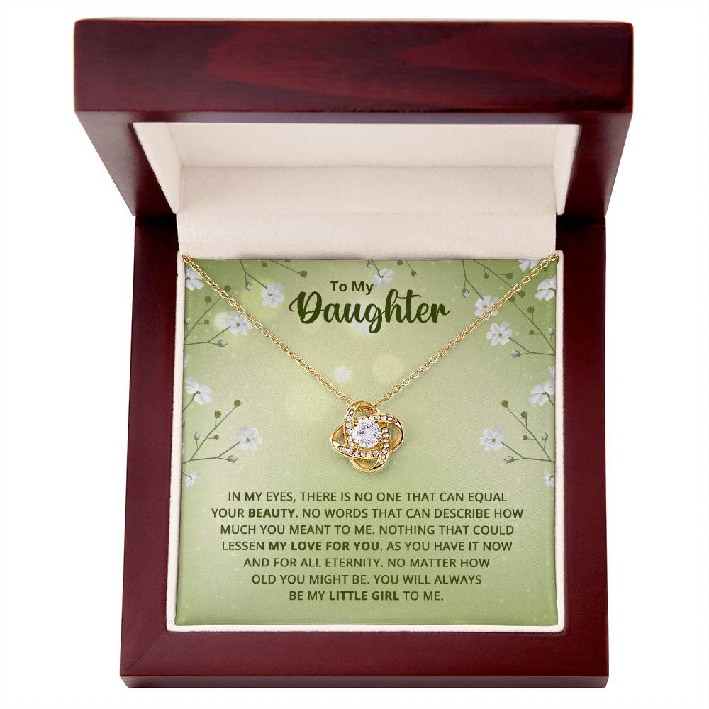 Daughter - Nothing Could Lessen my Love For You Knot Necklace-[Heartfelt Family Gift]