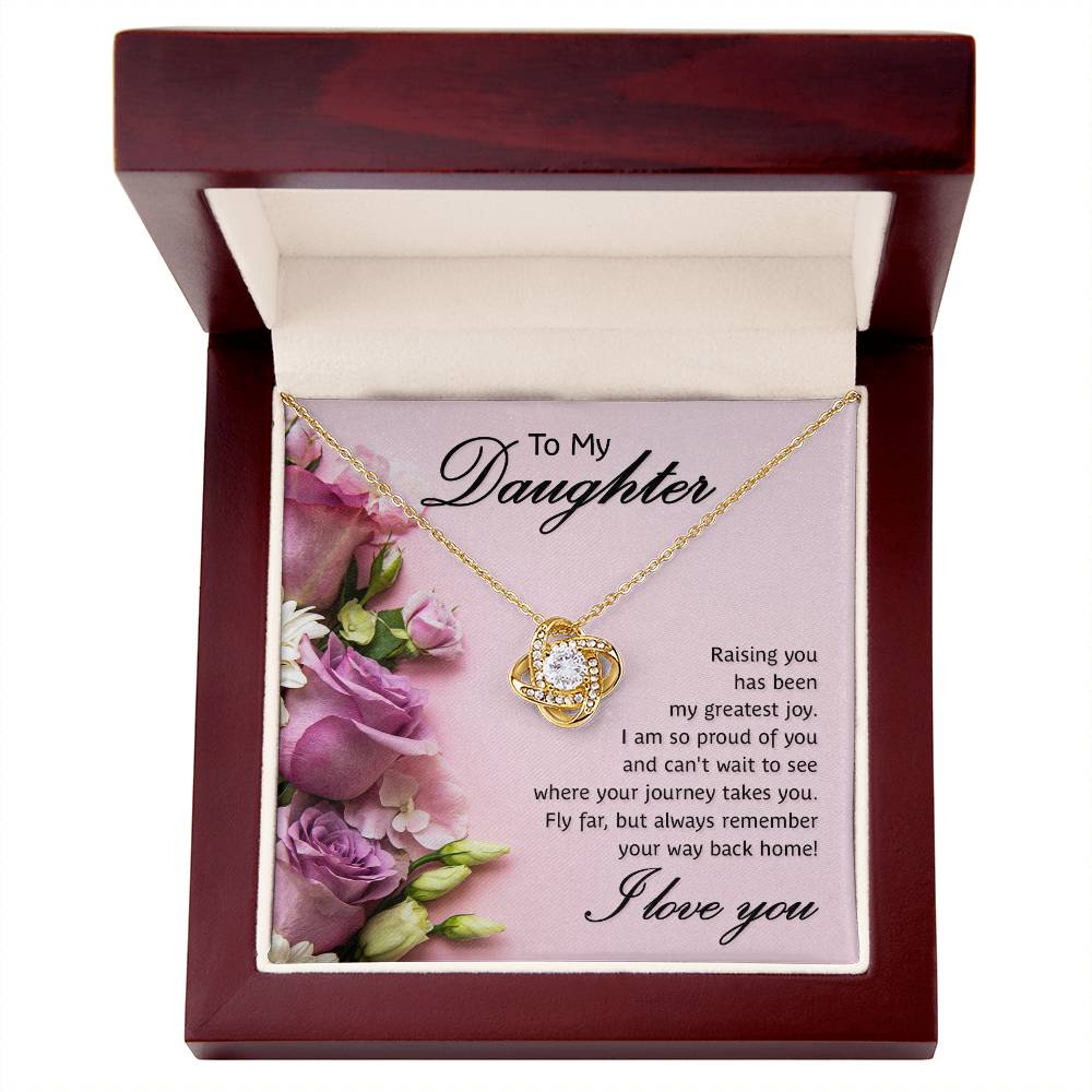 Daughter Greatest Joy Knot Necklace-[Heartfelt Family Gift]