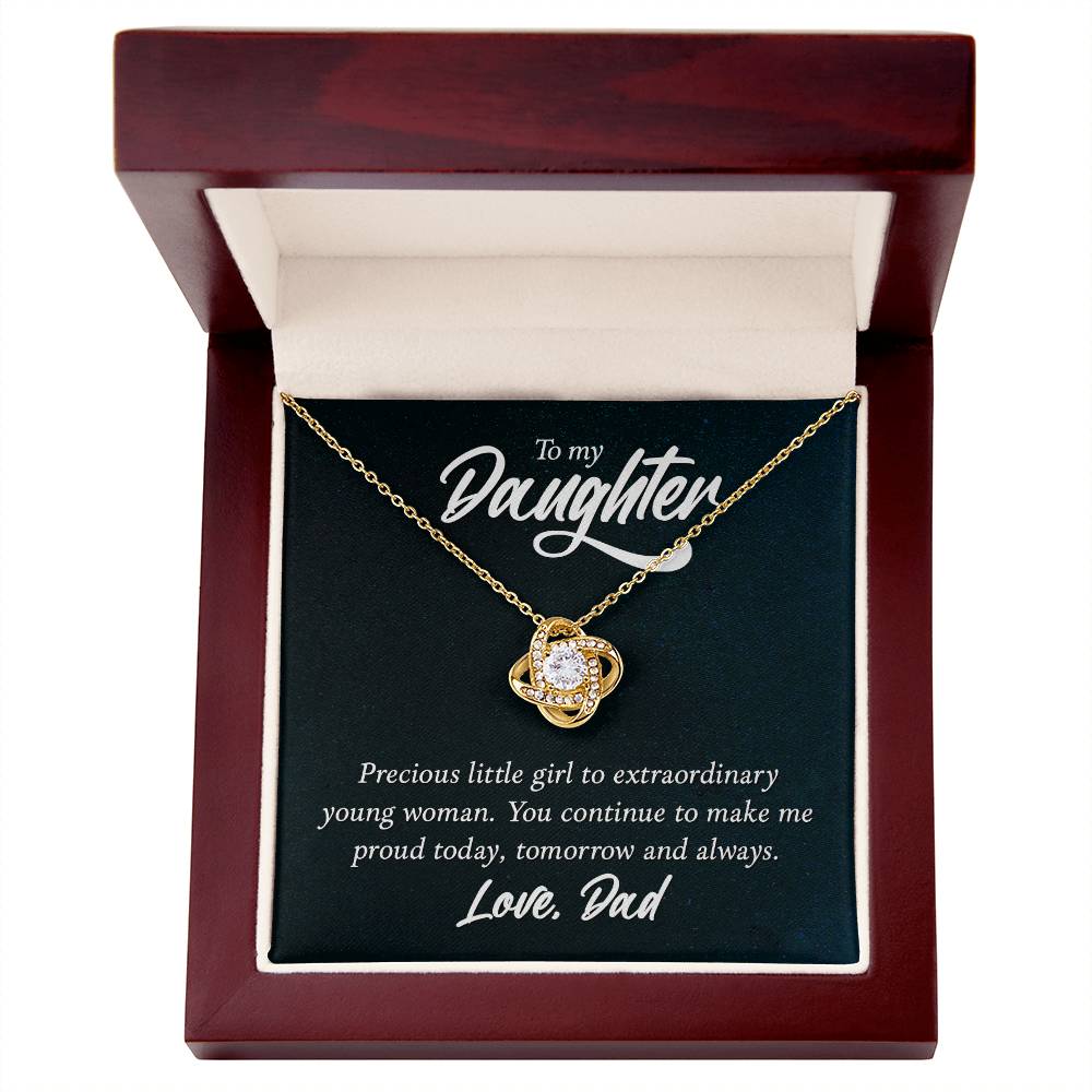 Daughter Pride Knot Necklace-[Heartfelt Family Gift]