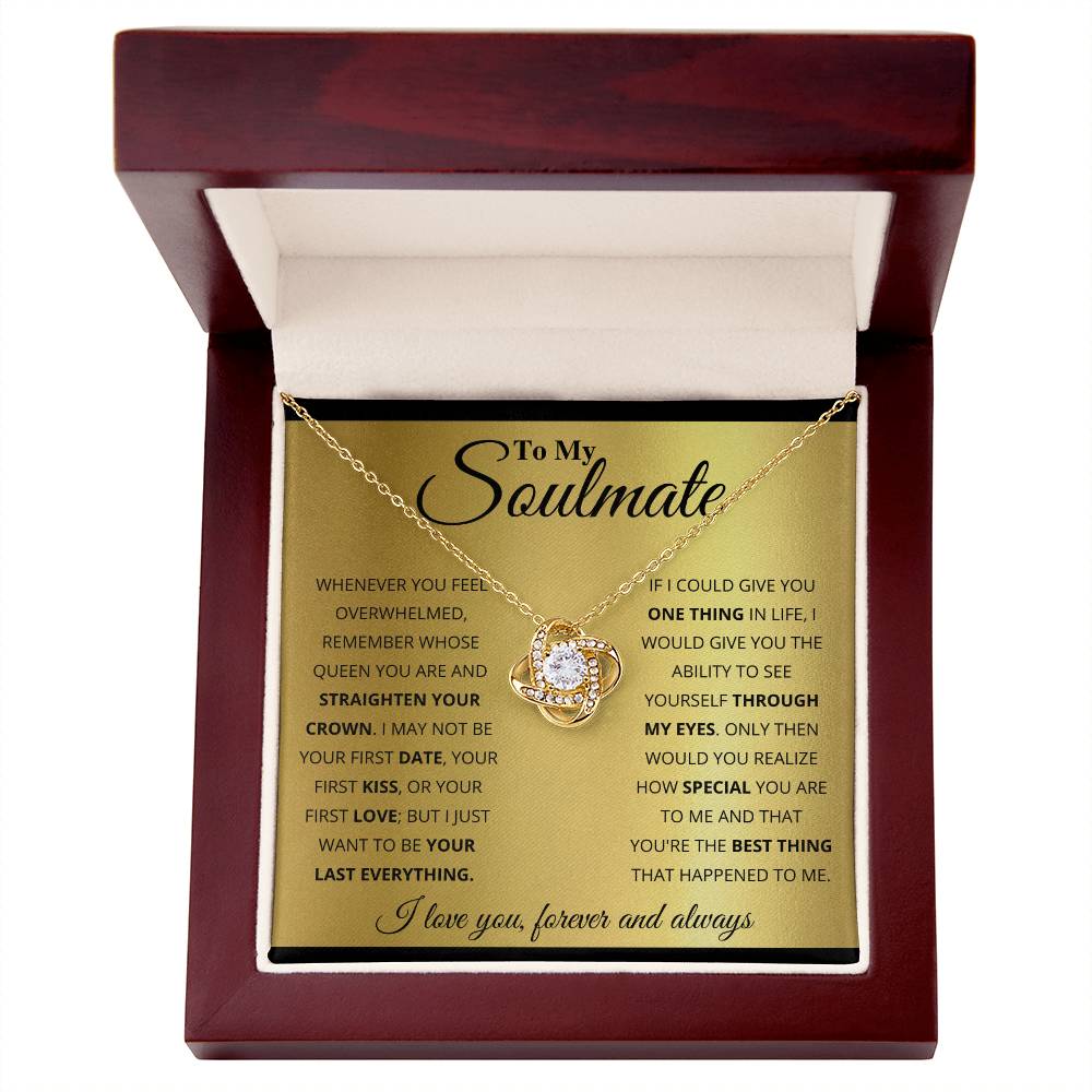 Soulmate My World Love Knot Necklace-[Heartfelt Family Gift]