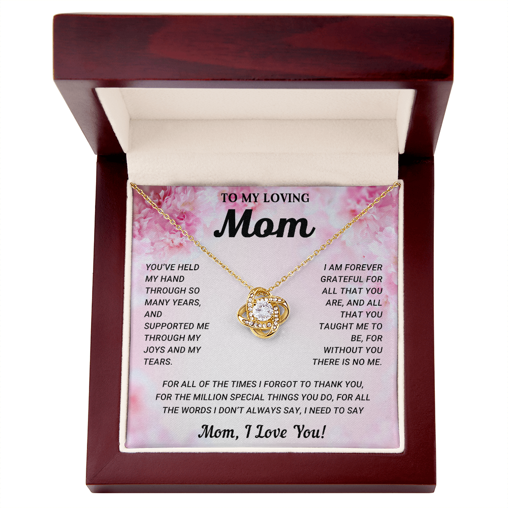 To My Mom Love Knot Necklace
