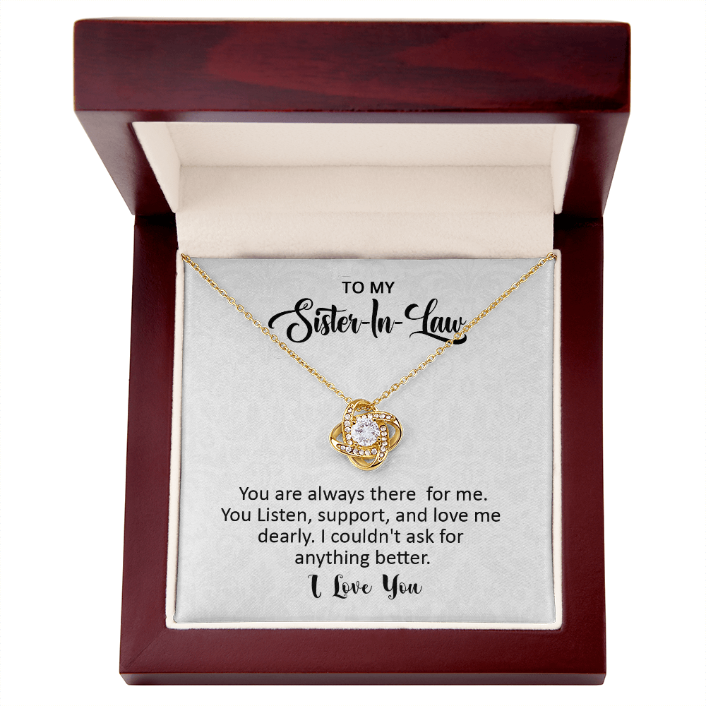 To My Sister in Law Knot Necklace