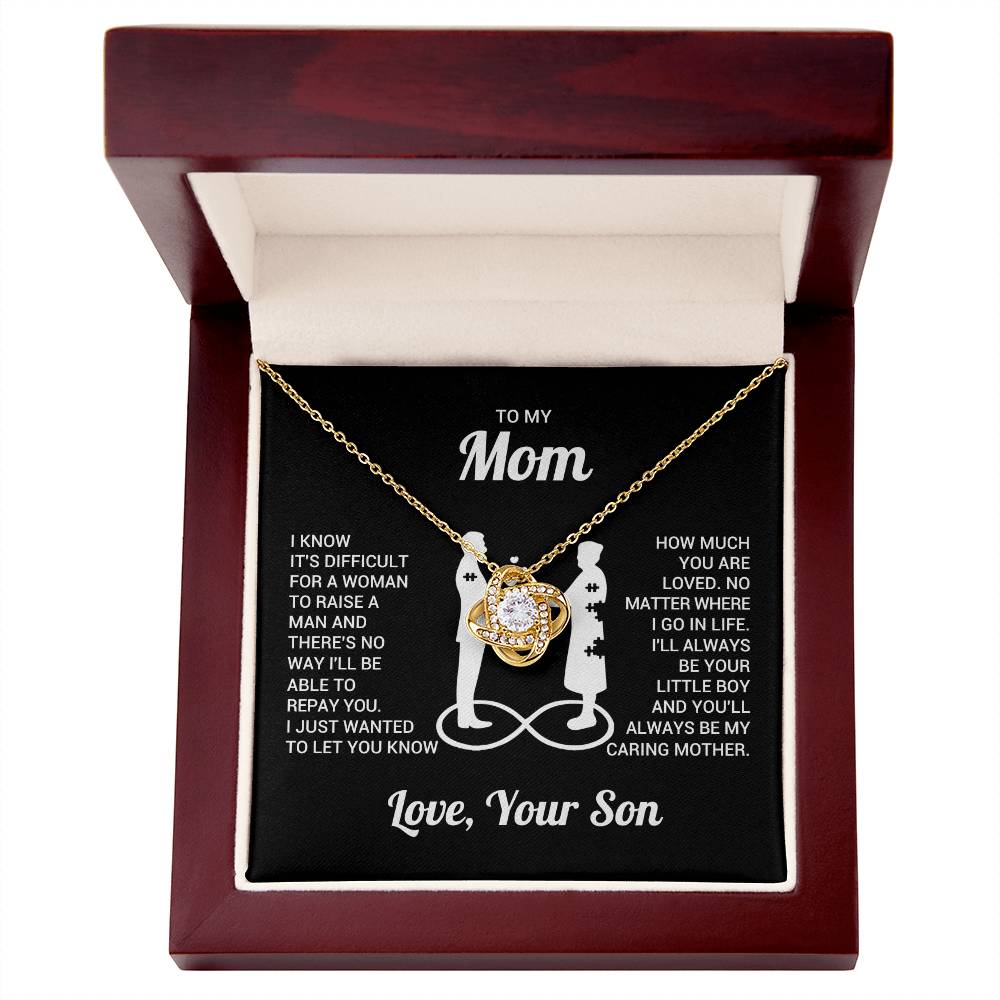 To Mom from Son Heart Necklace Gift