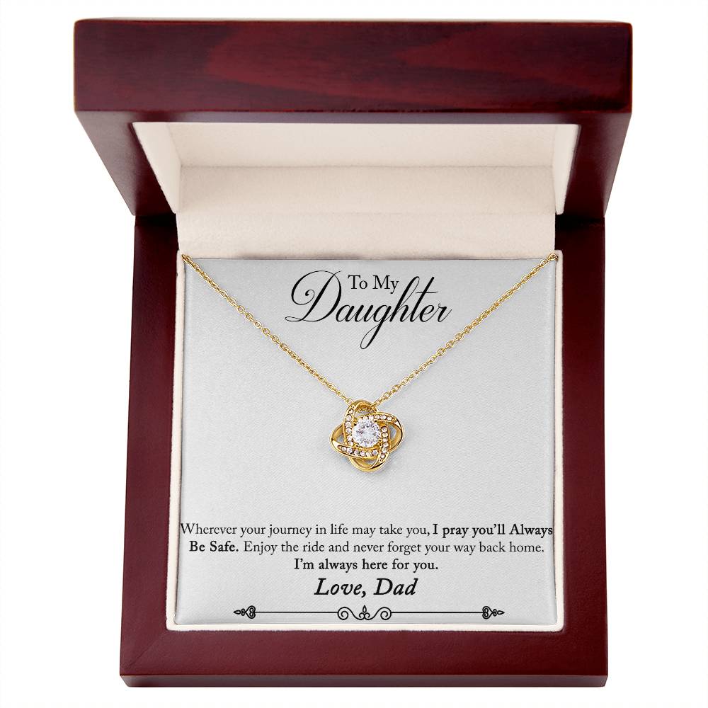 Daughter Journey Knot Necklace-[Heartfelt Family Gift]