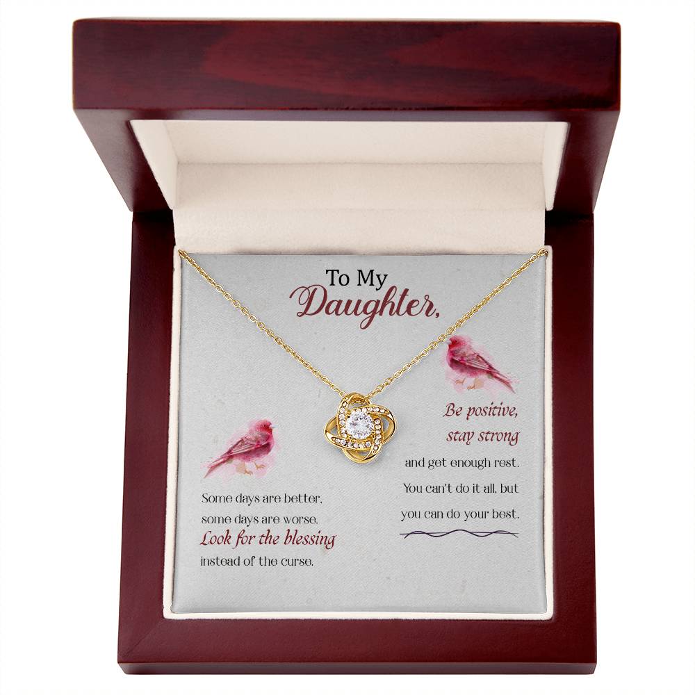 Daughter Encouragement Knot Necklace-[Heartfelt Family Gift]