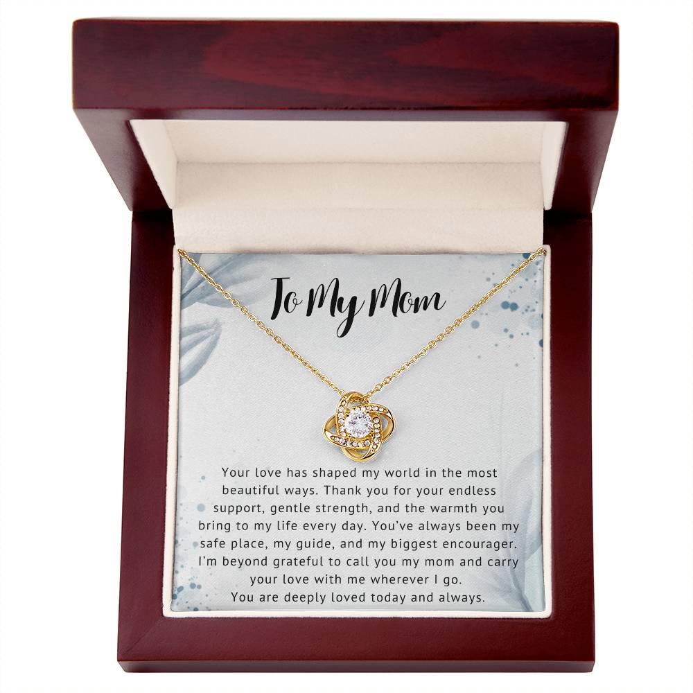 Mom Love Knot Necklace Gift