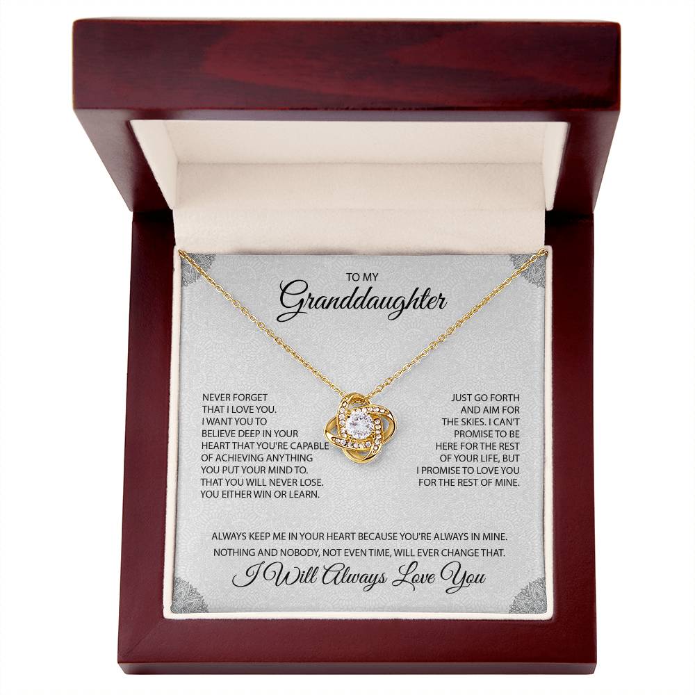 Granddaughter Love Knot Necklace