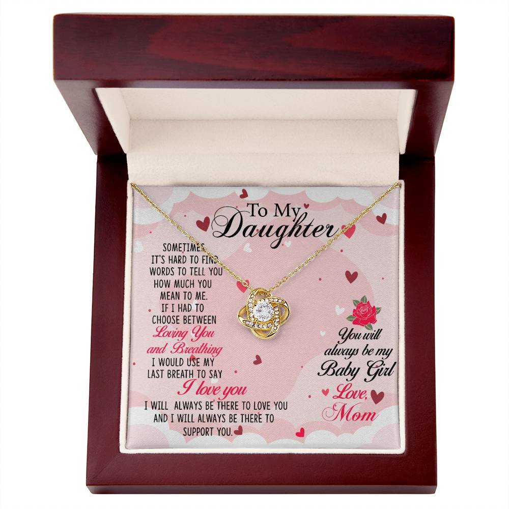 Daughter Baby Girl Knot Necklace-[Heartfelt Family Gift]