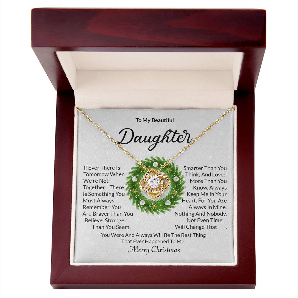 Daughter Christmas Knot Necklace-[Heartfelt Family Gift]