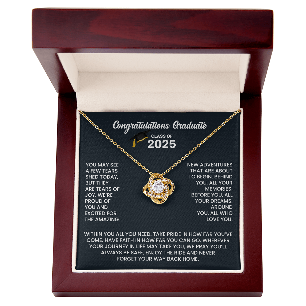 Class of 2025 Graduation Necklace - Love Knot