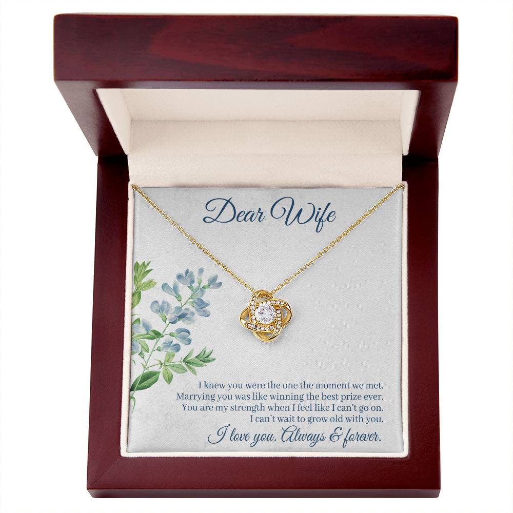 Wife Always  Forever Knot Necklace for a Timeless Love-[Heartfelt Family Gift]