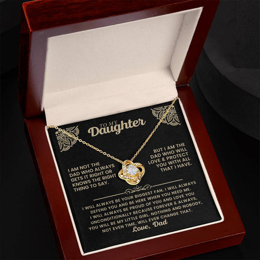 To My Daughter From Dad Love Heart Necklace