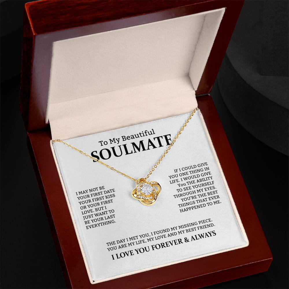 To my Soulmate Love Knot Necklace
