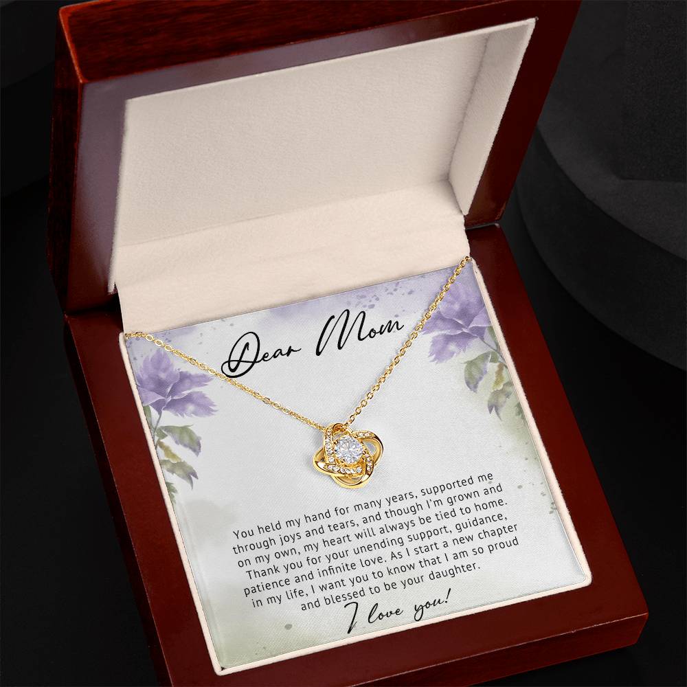 Mom Love Knot Necklace Gift from Son or daughter