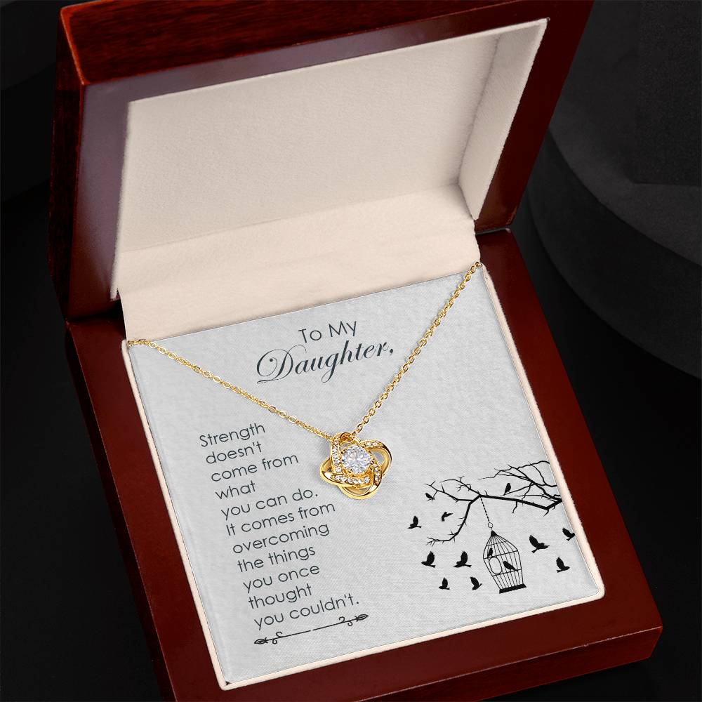 Daughter Strength Knot Necklace-[Heartfelt Family Gift]