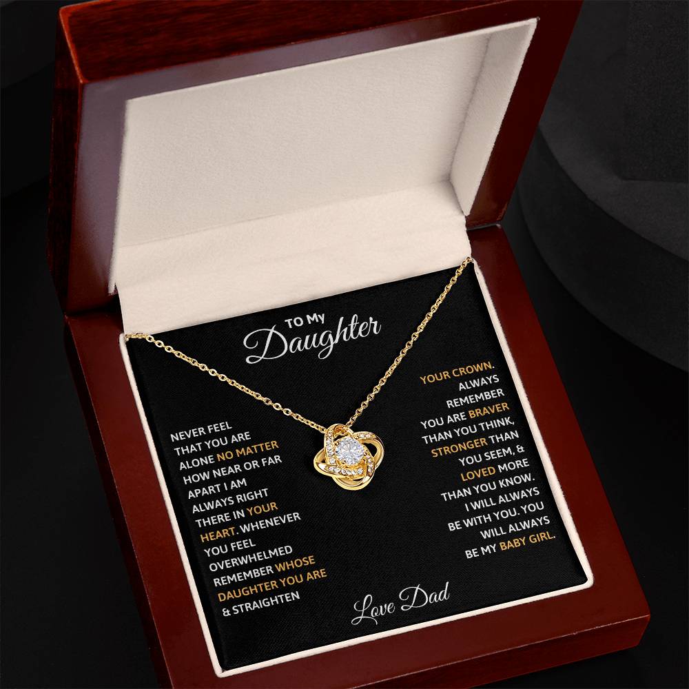 To My Daughter Love Knot Necklace from Dad