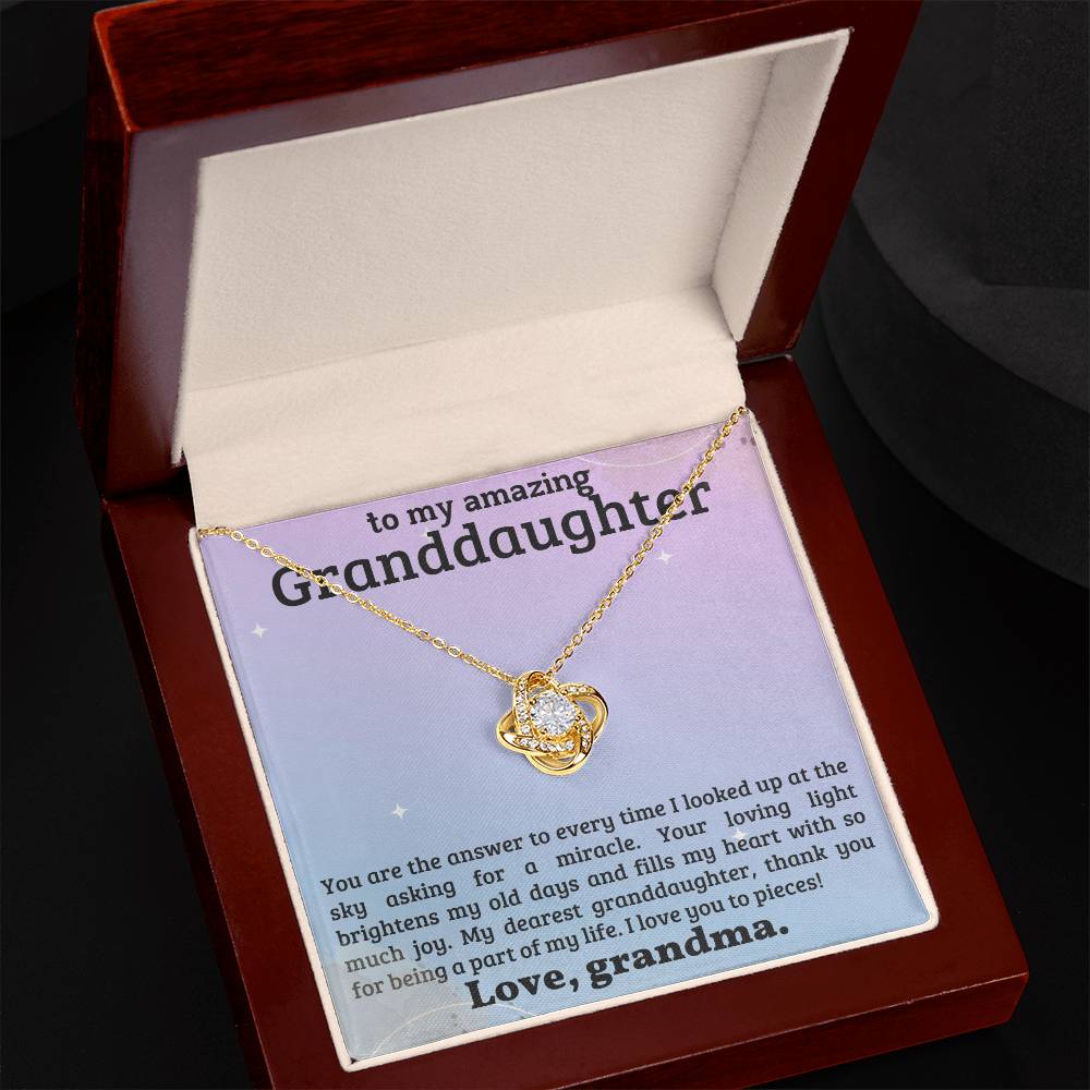 To My Granddaughter Necklace - Xmas Birthday Gift for Granddaughter-[Heartfelt Family Gift]
